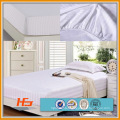 Manufacturers of White Single Cotton Fitted Sheet Stripe Style For hotel and Home